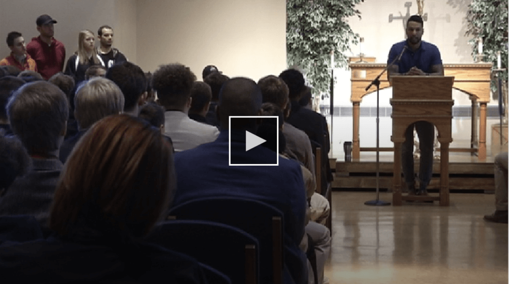 screen shot of a man giving a presentation