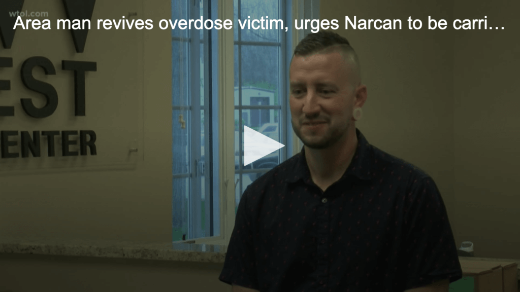 screenshot of man who revived an overdose victim
