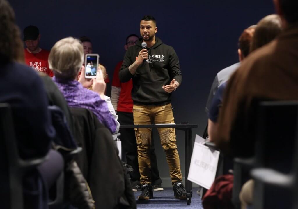 person giving a presentation