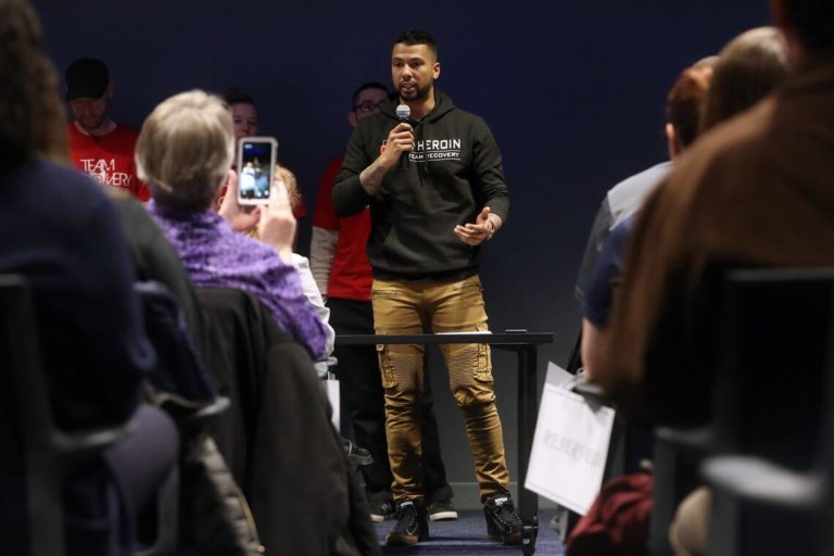 person giving a presentation