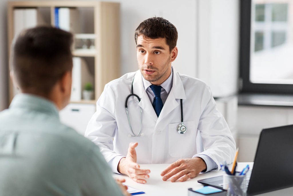doctor explaining opioid tapering procedures
