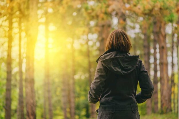 The-Importance-of-Mental-Health-During-Drug-Detox woman in the woods seeing to her mental health