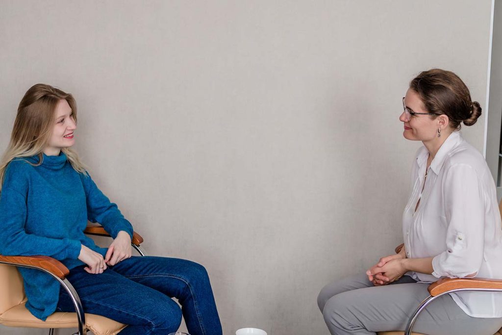 woman participates in gender specific rehab