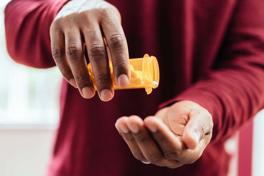 man abuses a prescription drug