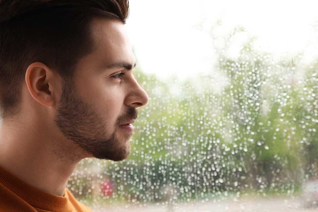 man considers the effect of springs effect on addiction