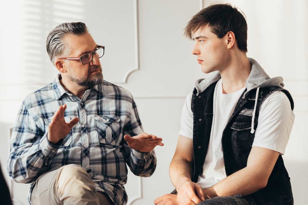 man learns about drugs treated by detox