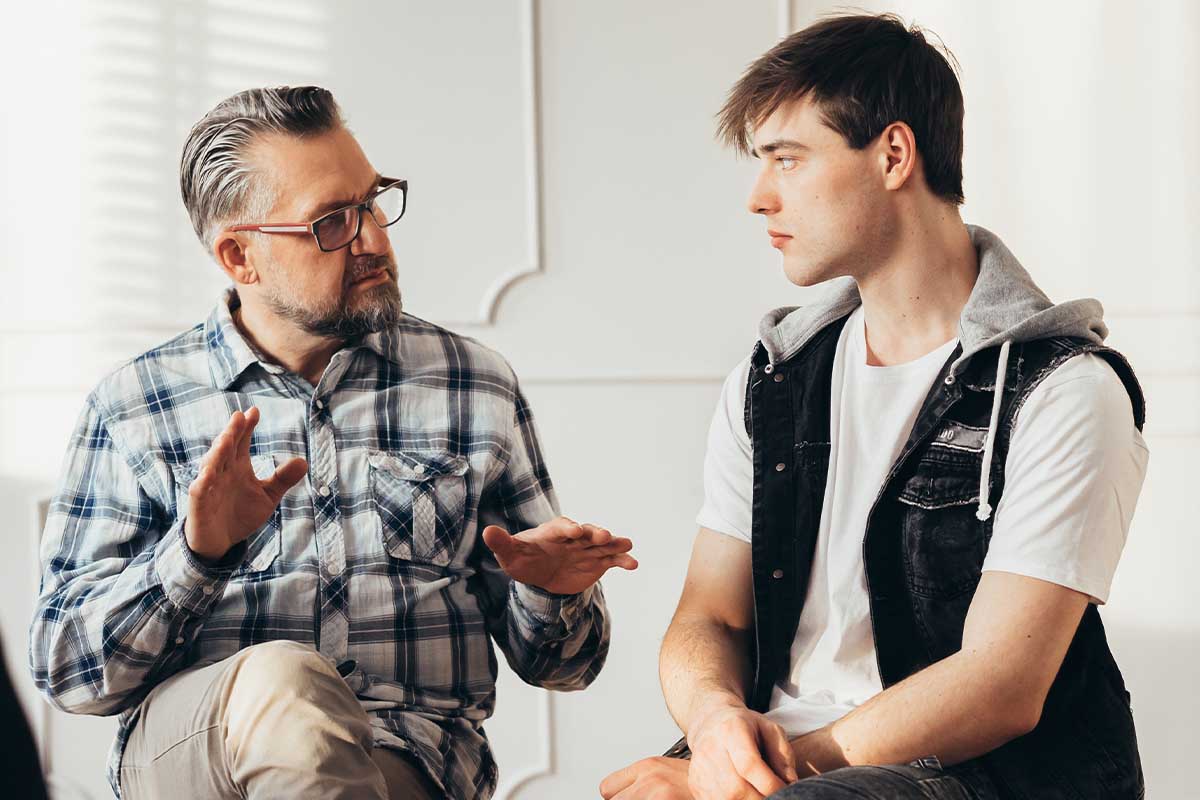 man learns about drugs treated by detox