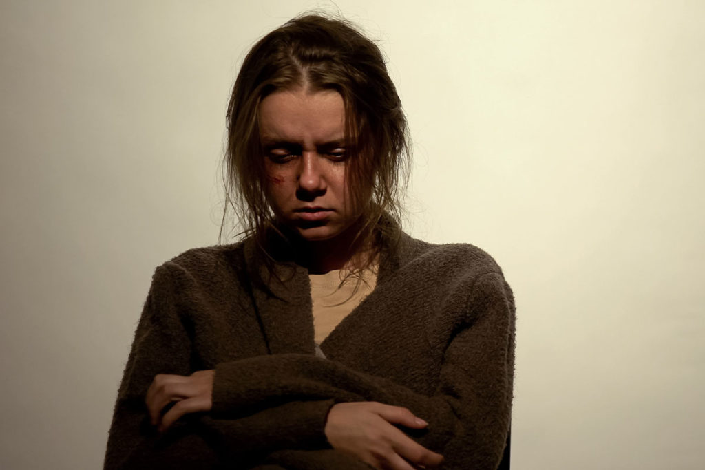 woman deals with the effects of drug abuse