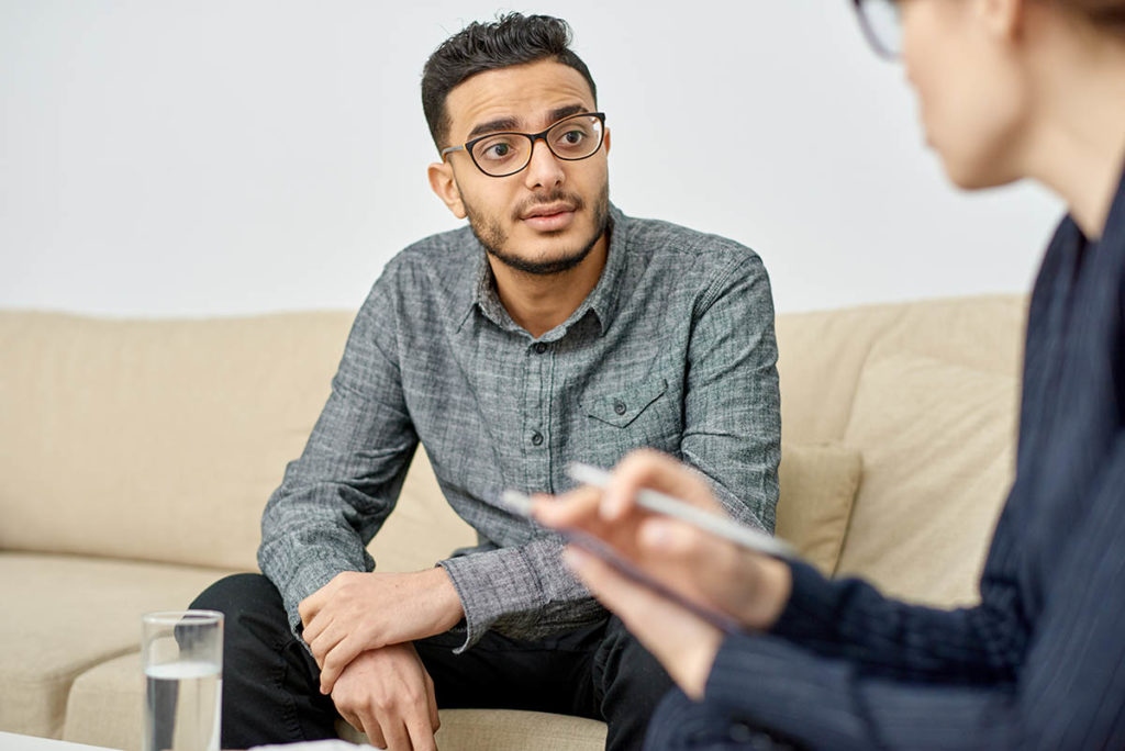man considers therapies that help the detox process
