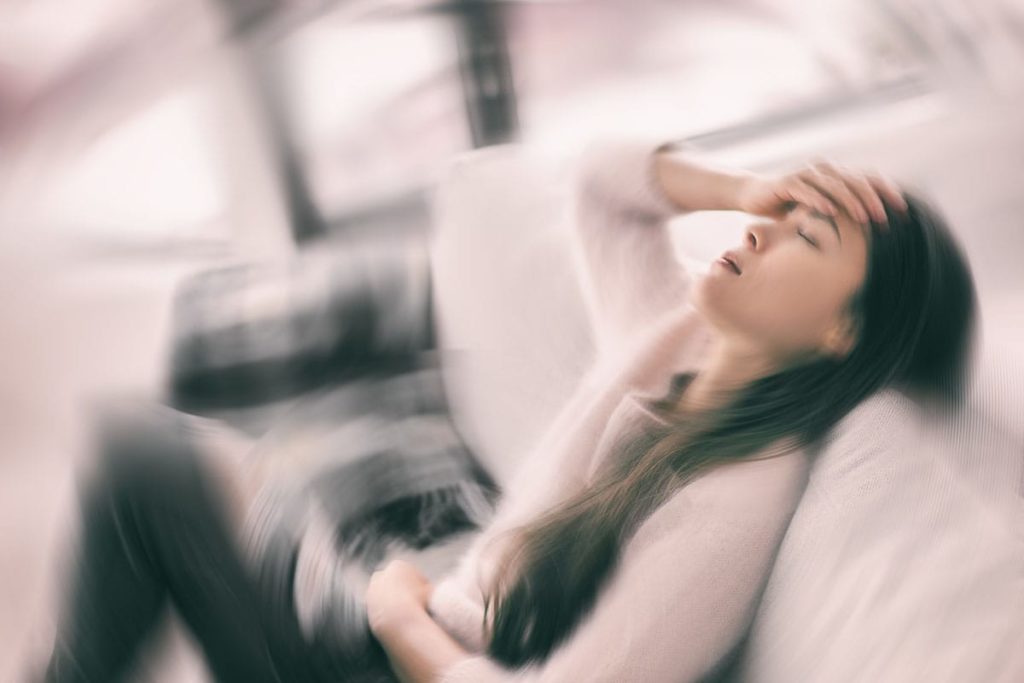 woman struggles with effects of drug addiction
